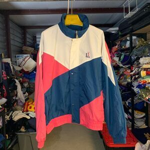 Vtg 1990s PGA Tour Golf Championship Funky Windbreaker Jacket Size Large Pink
